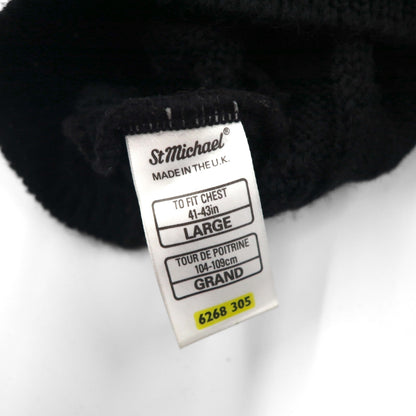 St.michael 90年代 英国製 フィッシャーマン アラン ニット セーター L ノルディック イギリス製