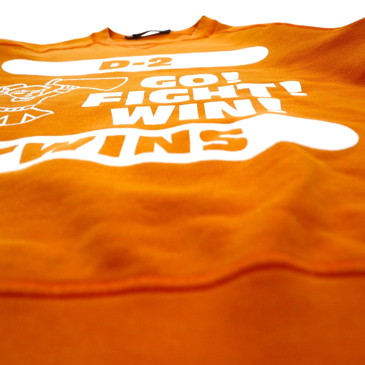 Dsquared2 ダメージ加工 プリント スウェット M オレンジ イタリア製