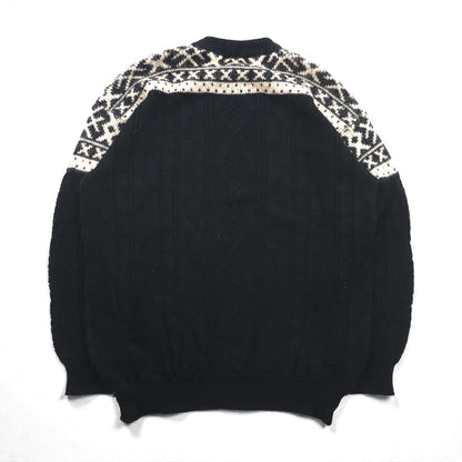St.michael 90年代 英国製 フィッシャーマン アラン ニット セーター L ノルディック イギリス製