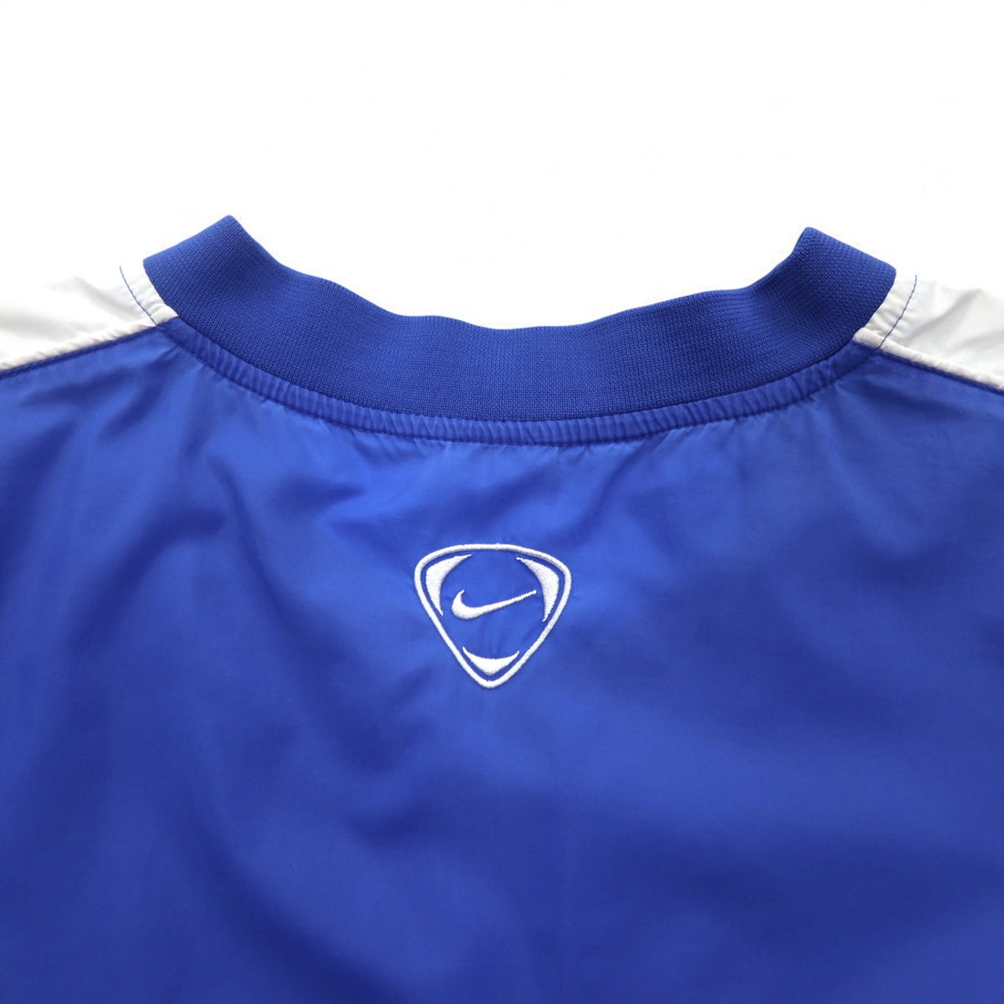 NIKE Piste Pullover Nylon Jacket L Blue Swoosh Logo