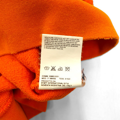 Dsquared2 ダメージ加工 プリント スウェット M オレンジ イタリア製