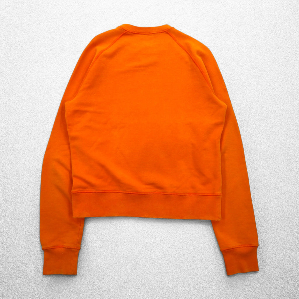 Dsquared2 Distressed Print Sweatshirt M Orange Made in Italy