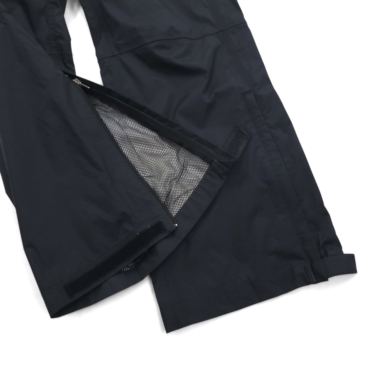 THE NORTH FACE アウトドア ナイロン テックパンツ HYVENT 防水 シェルパンツ S ブラック 裾 ジップ スリット