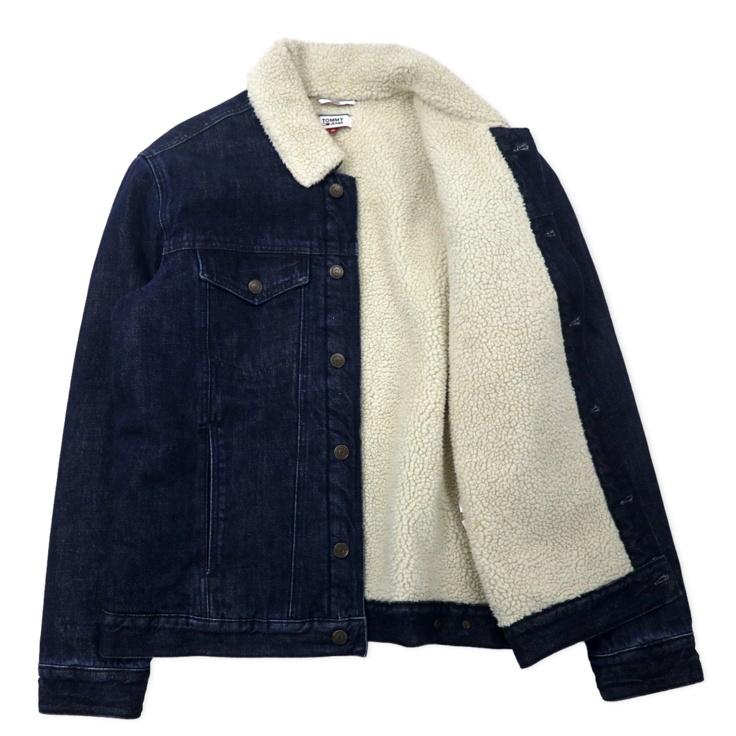 TOMMY JEANS ボア トラッカージャケット デニムジャケット XL ブルー 濃紺 コットン