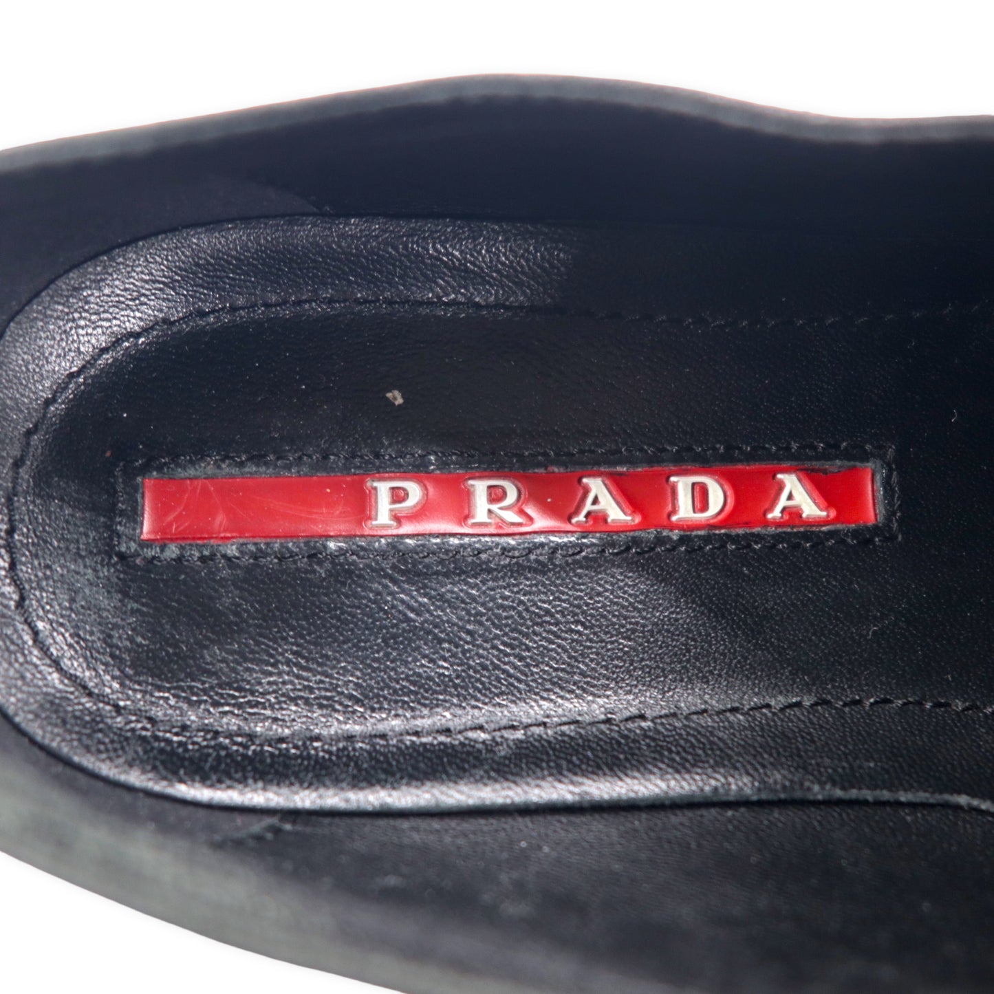 PRADA レザー レースアップ スニーカー 23.5cm ブラック ロゴ 3E 5581
