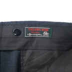 TAILORS ROW by Deansgate USA製 80年代 2タック ワイド スラックスパンツ W96 グレー チェック ウール サスペンダーボタン