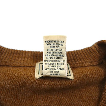 L.L.Bean ハイゲージ ニット セーター XL ベージュ ウール クルーネック BHX9