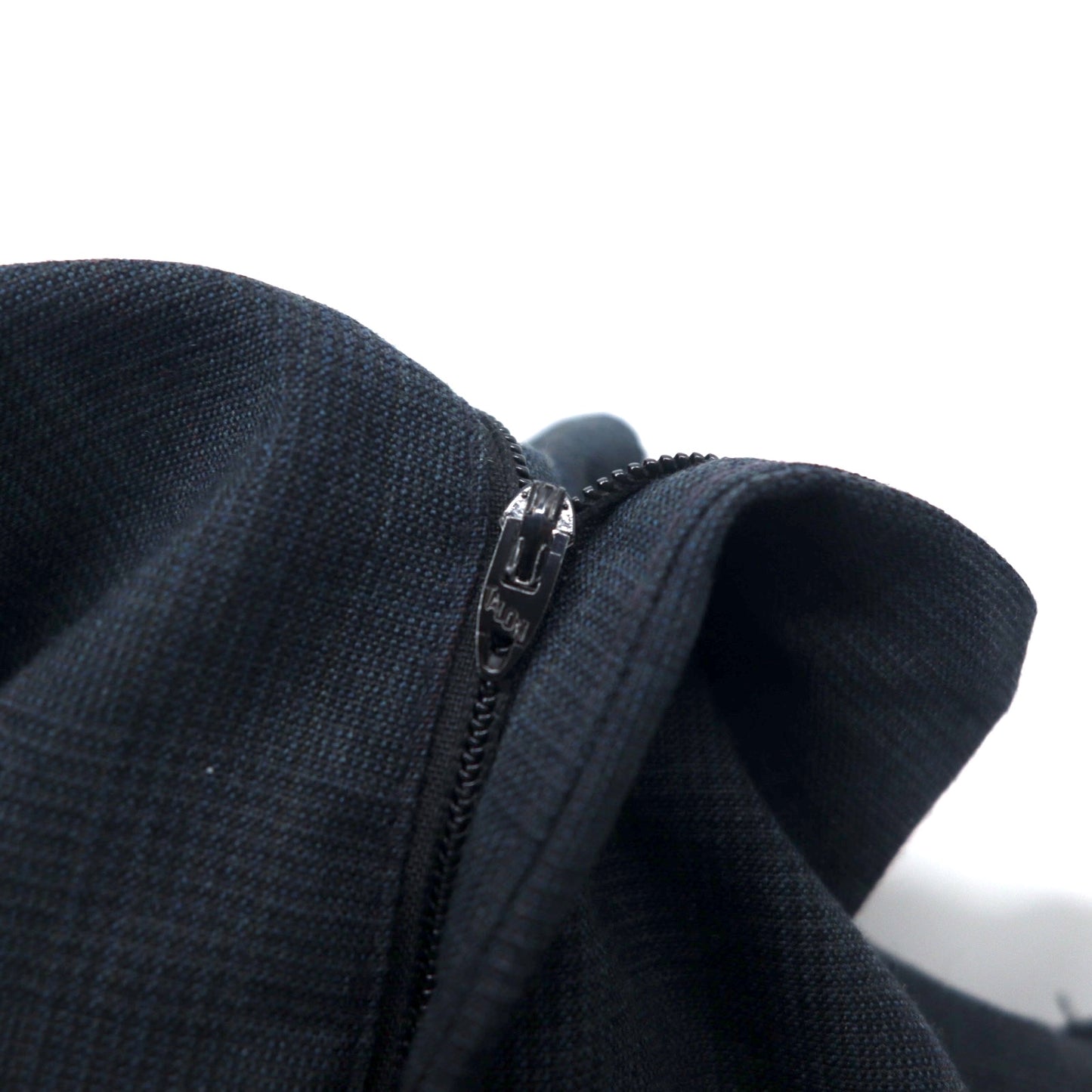 TAILORS ROW by Deansgate USA製 80年代 2タック ワイド スラックスパンツ W96 グレー チェック ウール サスペンダーボタン