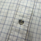 MCM Button-down shirt, XL, beige, check, cotton, chest pocket, one-point logo embroidery
