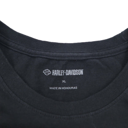 HARLEY DAVIDSON Double-sided Print T-Shirt XL Black Cotton Dog EL PASO Made in Honduras