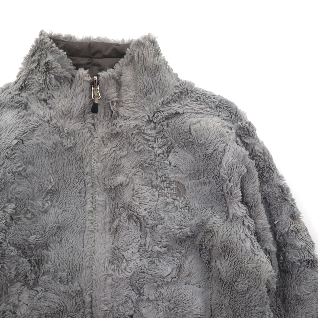 THE NORTH FACE リバーシブル 中綿 フリースジャケット XS グレー ポリエステル MOSSBUD SWIRL A7PY US規格