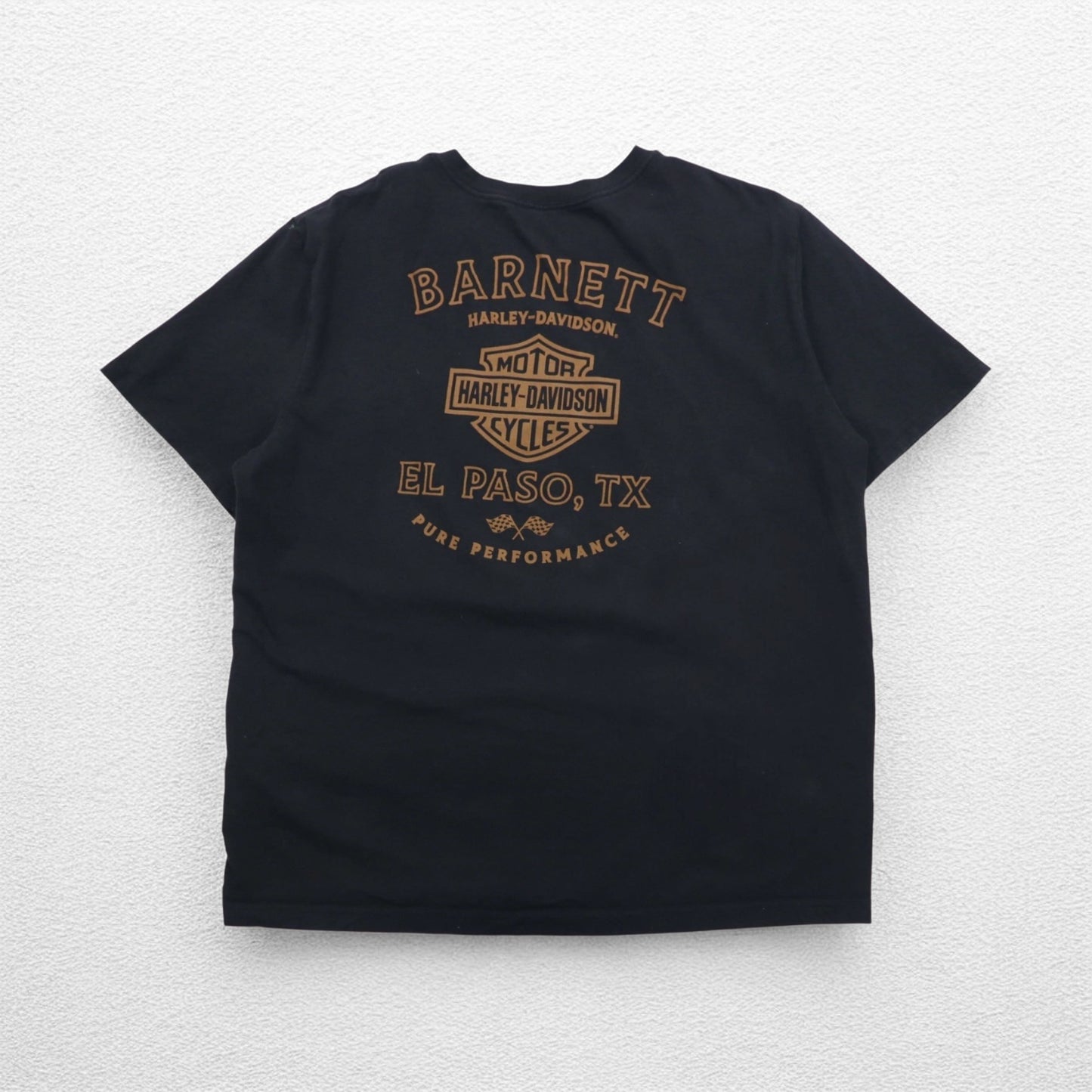 HARLEY DAVIDSON Double-sided Print T-Shirt XL Black Cotton Dog EL PASO Made in Honduras