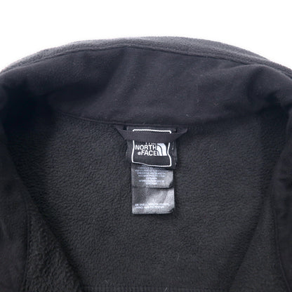 THE NORTH FACE Full Zip Fleece Jacket XL Black Polyester One Point Logo Embroidery