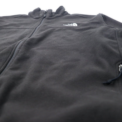 THE NORTH FACE Full Zip Fleece Jacket XL Black Polyester One Point Logo Embroidery