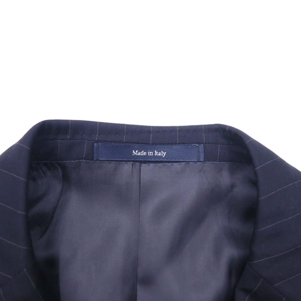 Ermenegildo Zegna Italian made tailored jacket, XL, navy wool, striped