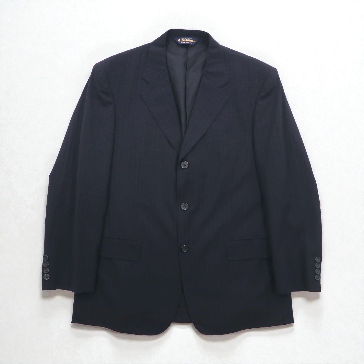 Brooks Brothers 3B セットアップ スーツ M ネイビー ウール ストライプ