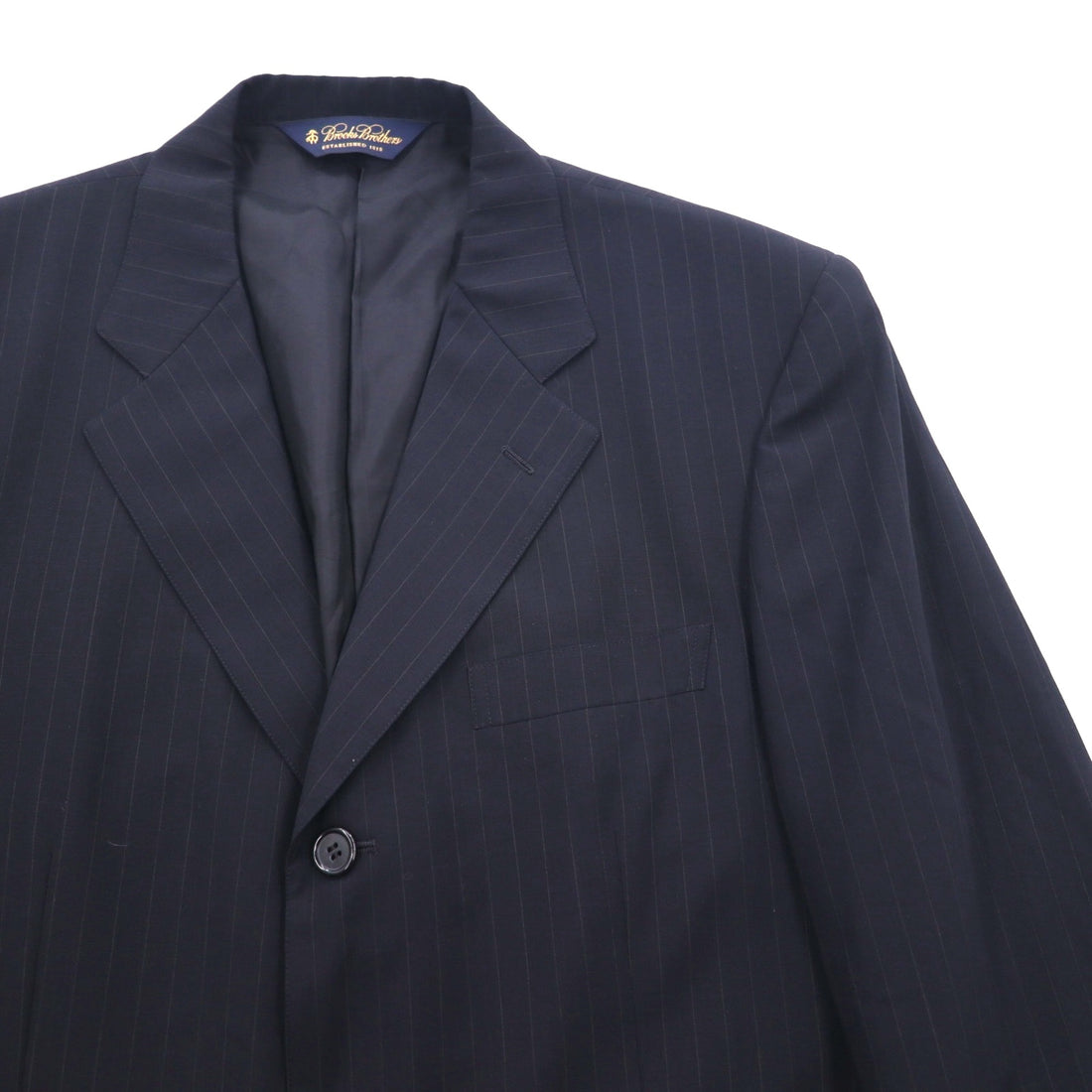 Brooks Brothers 3B Suit, Navy Wool Stripe, Size M