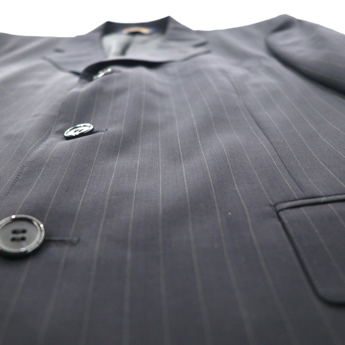 Brooks Brothers 3B Suit, Navy Wool Stripe, Size M