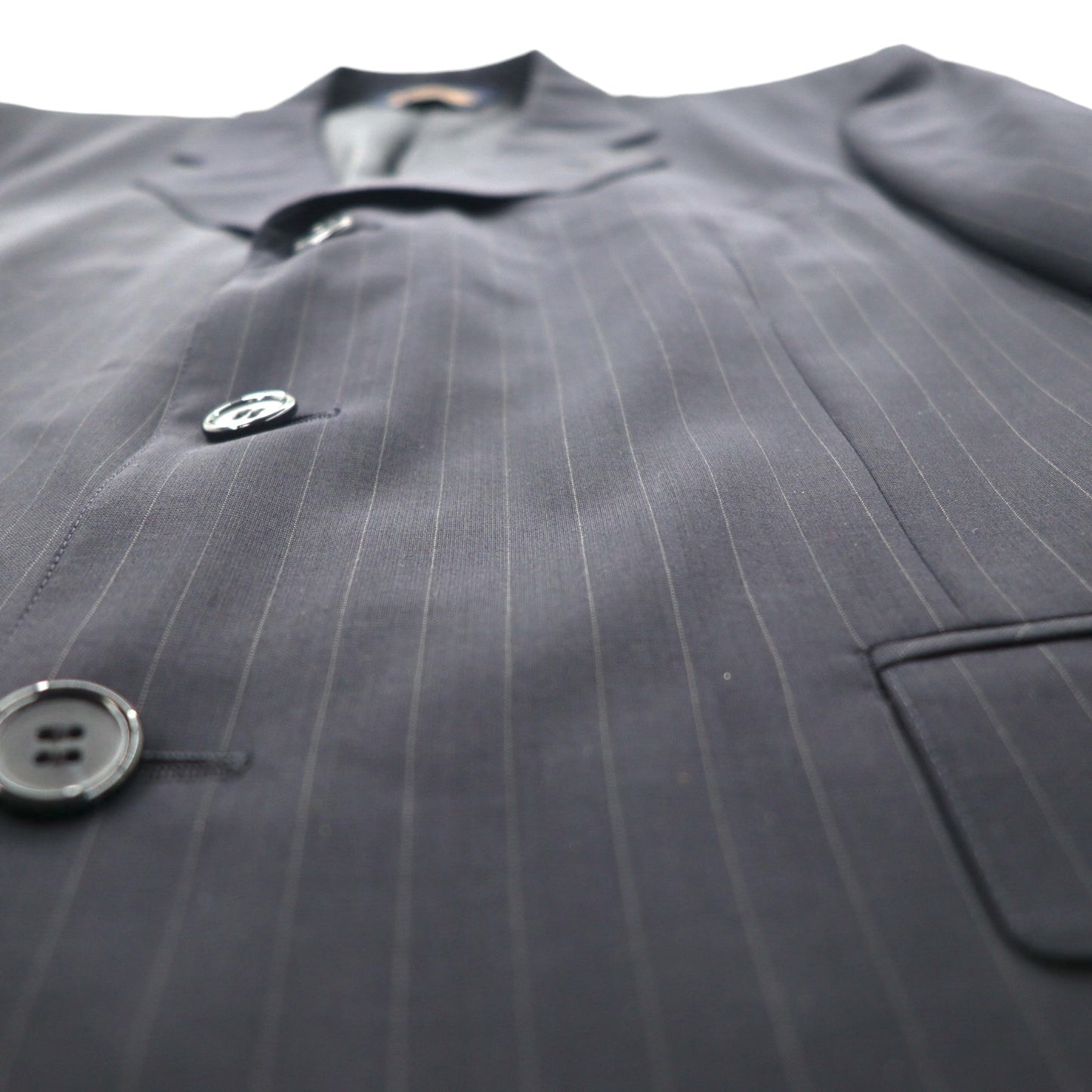 Brooks Brothers 3B セットアップ スーツ M ネイビー ウール ストライプ