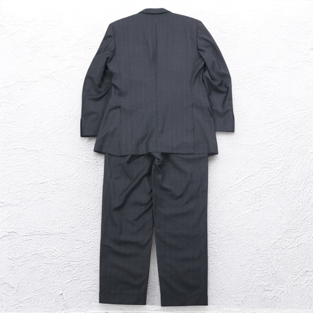Ermenegildo Zegna Made in Italy 3B Suit Set L Grey Striped Wool