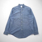 Brooks Brothers REGENT Button-Down Chambray Shirt, Large, Blue Cotton
