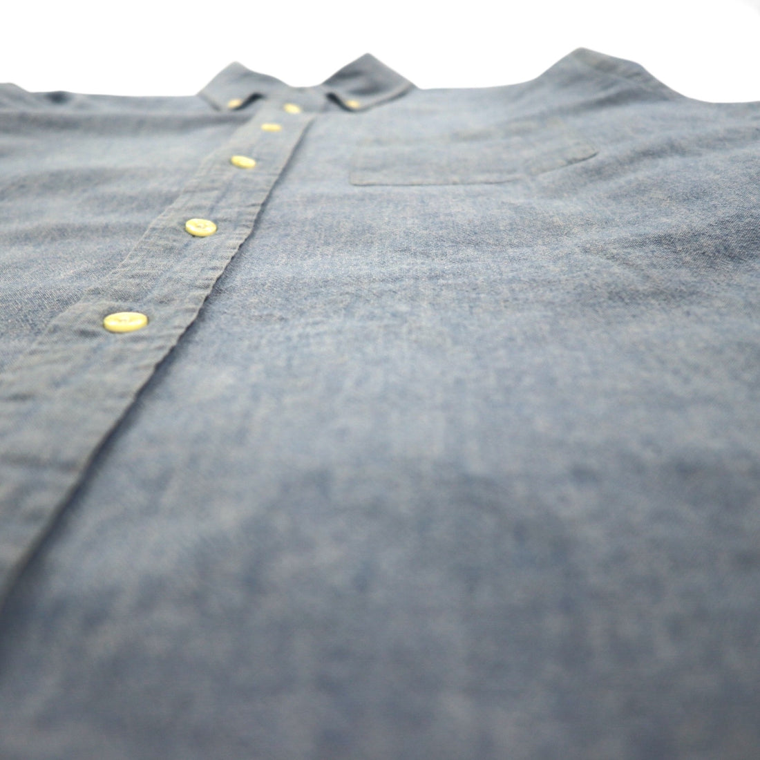 Brooks Brothers REGENT Button-Down Chambray Shirt, Large, Blue Cotton
