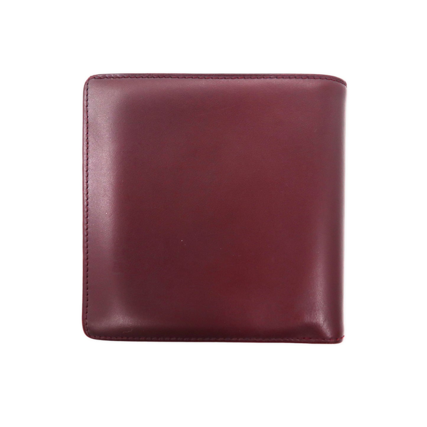 Cartier Mastline Folding Wallet Bordeaux Leather Vintage Vintage