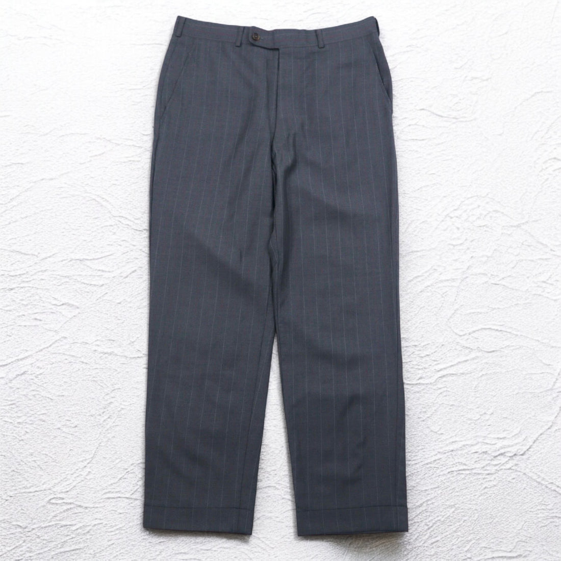 Ermenegildo Zegna Made in Italy 3B Suit Set L Grey Striped Wool