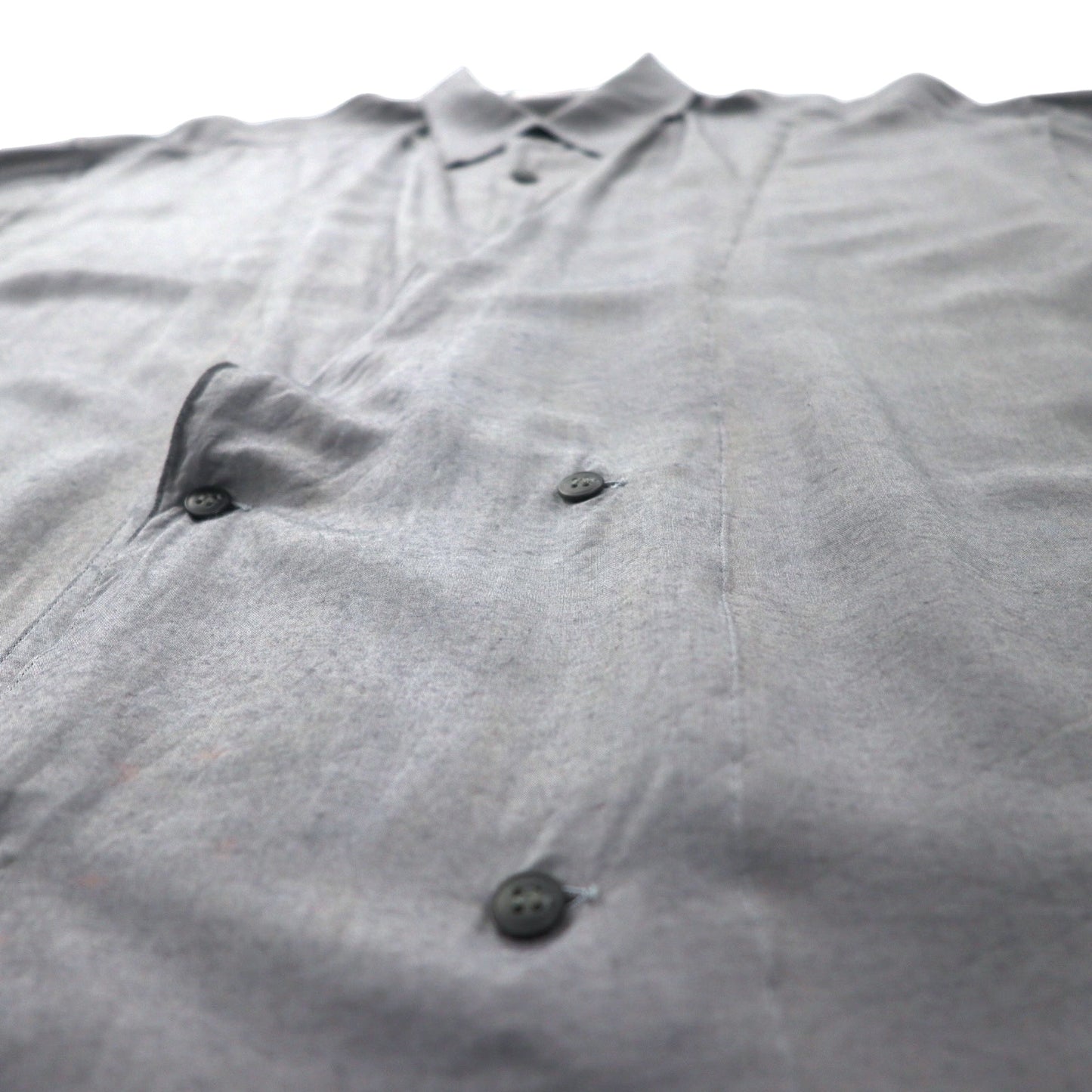 CONCEPT UOMO レイヤード ダブルブレスト デザインシャツ 48 グレー レーヨン シルク混
