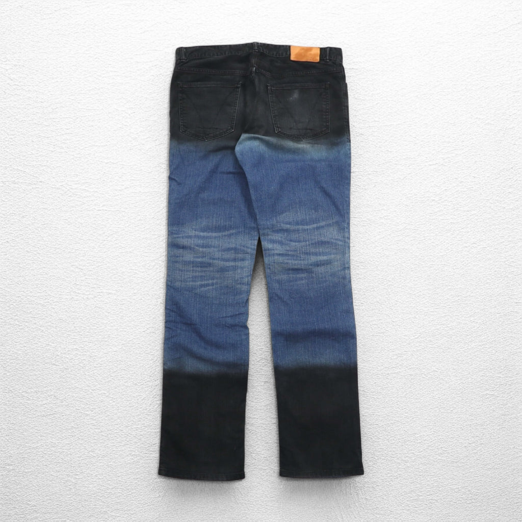 Alexander Lee Chang TUCK YOU 2TONE スキニー デニムパンツ L インディゴ ブルー ブラック AC-041404-1