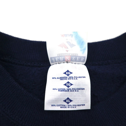 VINTAGE 90s USA-MADE JERZEES BLANK SWEAT SWEAT, XL, NAVY