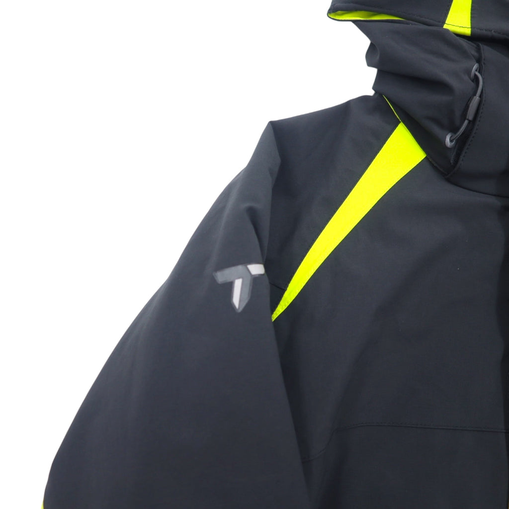 Columbia Omni-Tech Mountain Parka, Medium, Black, Nylon, Waterproof, Windproof, TITANIUM, Drawcord, Retractable Hood, EM4504