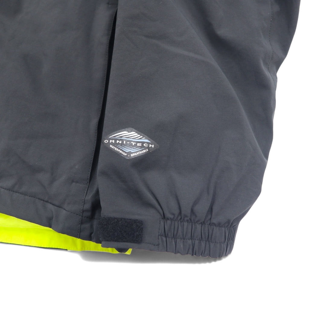 Columbia Omni-Tech Mountain Parka, Medium, Black, Nylon, Waterproof, Windproof, TITANIUM, Drawcord, Retractable Hood, EM4504