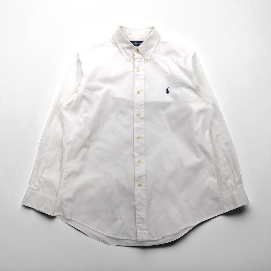 Ralph Lauren 90s Oxford Button-Down Shirt, Large, White, Custom Fit, Small Pony Embroidery