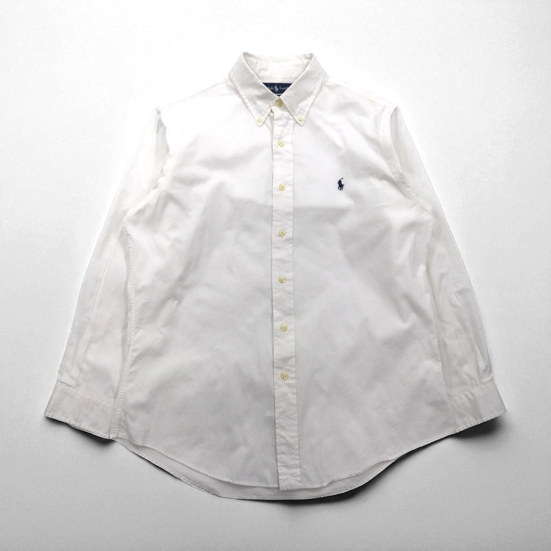 Ralph Lauren 90s Oxford Button-Down Shirt, Large, White, Custom Fit, Small Pony Embroidery