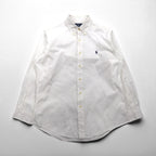 Ralph Lauren 90s Oxford Button-Down Shirt, Large, White, Custom Fit, Small Pony Embroidery