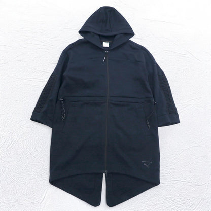 PUMA レーシング ミッドレイヤージャケット ジップパーカー M ブラック ドローコード 574882-01/14