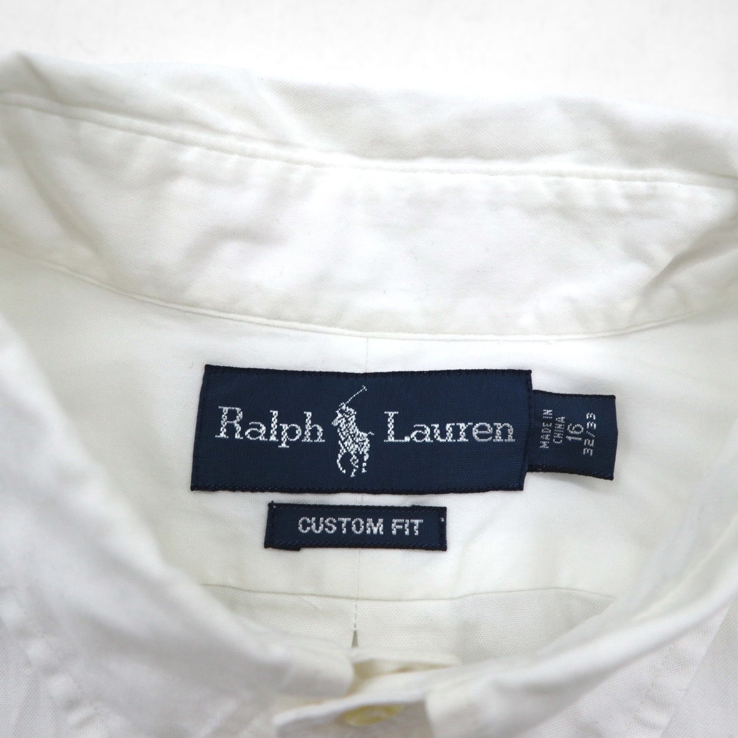 Ralph Lauren 90年代 オックスフォード ボタンダウンシャツ L ホワイト CUSTOM FIT スモールポニー刺繍