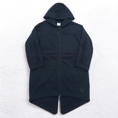 PUMA レーシング ミッドレイヤージャケット ジップパーカー M ブラック ドローコード 574882-01/14