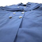 Sears 90s Double Breasted Trench Coat, XL, Navy, Polyester, Cotton, Belted