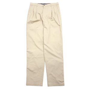 DOCKERS ( Levi's ) 90年代 CLASSIC FIT タック ワイド チノパンツ 36 ベージュ コットン ドミニカ製