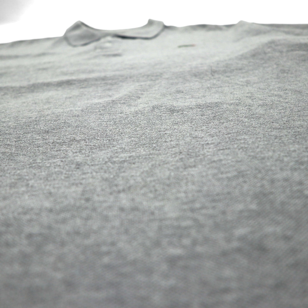 CHEMISE LACOSTE Made in France 70s French Lacoste Polo Shirt 2XL Grey Pique Single Logo