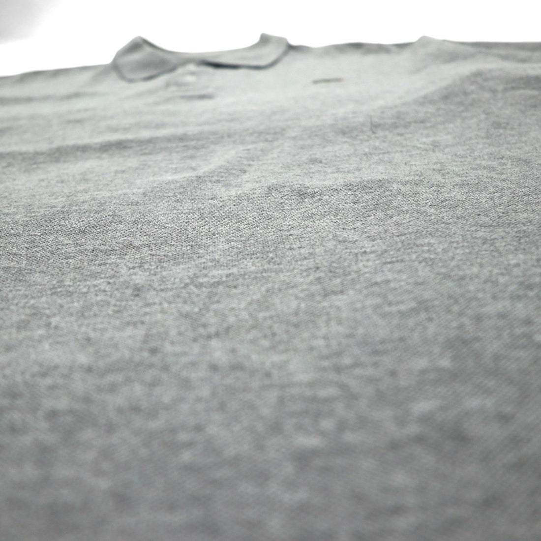 CHEMISE LACOSTE Made in France 70s French Lacoste Polo Shirt 2XL Grey Pique Single Logo