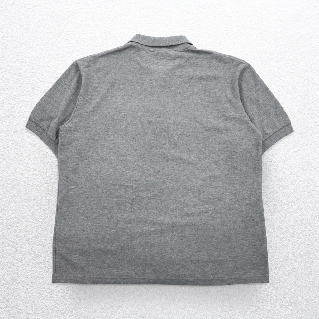 CHEMISE LACOSTE Made in France 70s French Lacoste Polo Shirt 2XL Grey Pique Single Logo