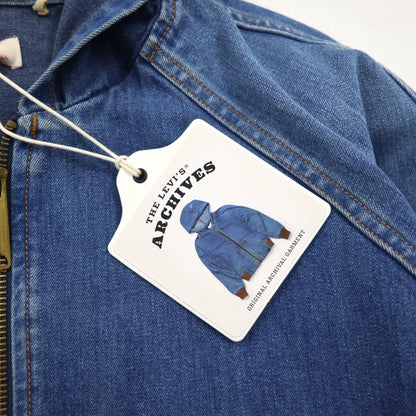 LEVI'S VINTAGE CLOTHING ( LVC ) デニム フーデッドジャケット ジップパーカー M  オレンジタブ ORANGE TAB HOODED JACKET A2217-0000 未使用品 TALONジップ デカ五角形 ARCHIVES