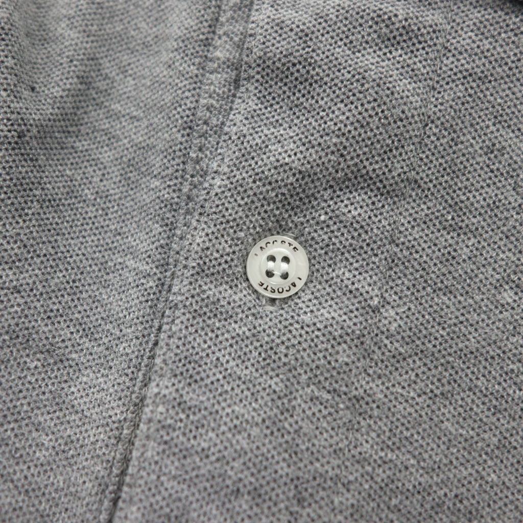 CHEMISE LACOSTE Made in France 70s French Lacoste Polo Shirt 2XL Grey Pique Single Logo