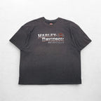 HARLEY DAVIDSON 両面プリント Tシャツ 3XL グレー SILVER EAGLE ニカラグア製