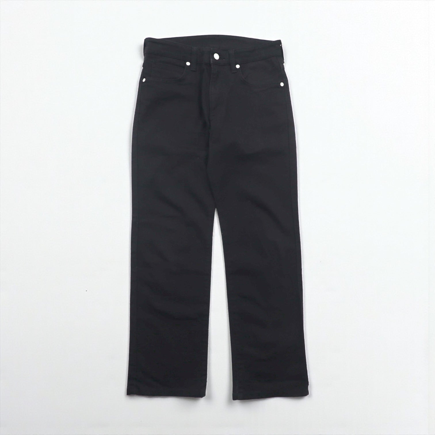 Wrangler 5ポケット ストレート デニムパンツ ジーンズ M ブラック ストレッチ W34533