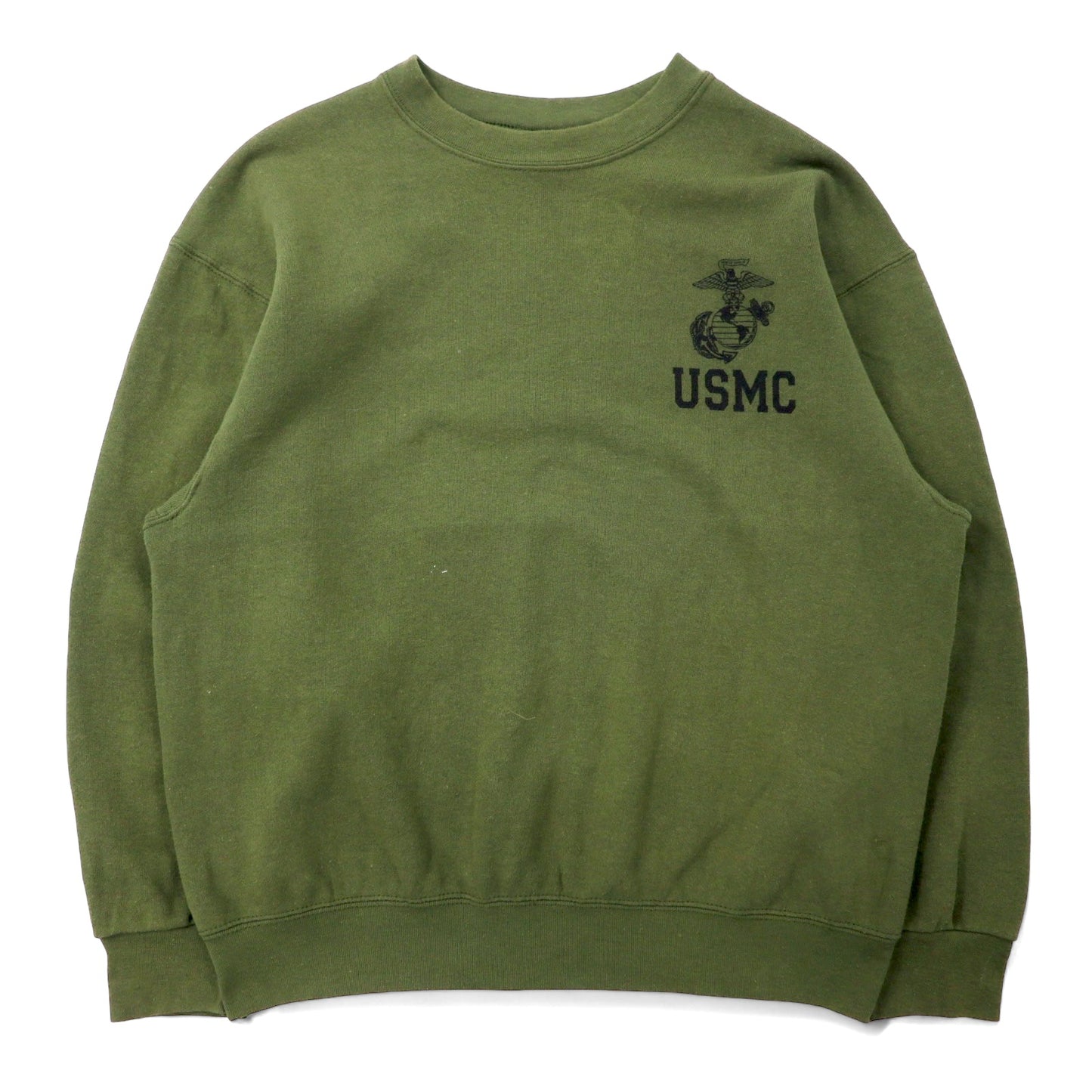 USA製 USMC 米軍 トレーニング スウェット M カーキ コットン 裏起毛 ミリタリー 8415-01-443-9877 CAMPBELLSVILLE APPAREL COMPANY