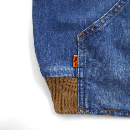 LEVI'S VINTAGE CLOTHING ( LVC ) デニム フーデッドジャケット ジップパーカー M  オレンジタブ ORANGE TAB HOODED JACKET A2217-0000 未使用品 TALONジップ デカ五角形 ARCHIVES